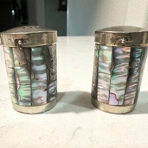Abalone Shell Salt and Pepper Shakers